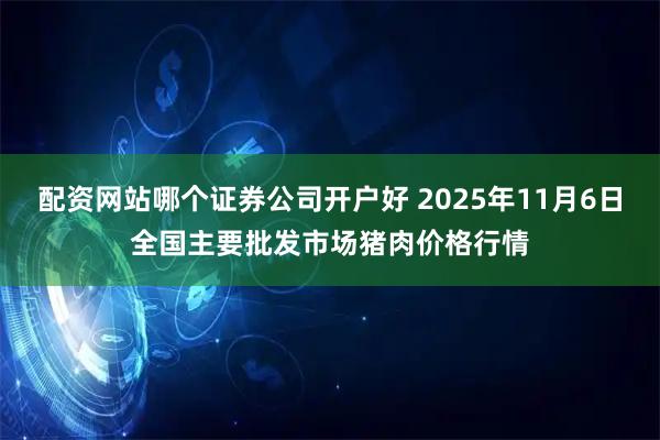 配资网站哪个证券公司开户好 2025年11月6日全国主要批发市场猪肉价格行情